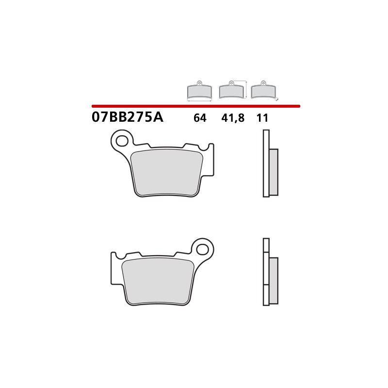 GENUINE BREMBO REAR BRAKE PADS SET KTM EXC 300 2014-2018