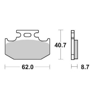 SET PASTIGLIE FRENO POSTERIORI CERAMICA SBS 632 HF YAMAHA MT-125 2021-2024