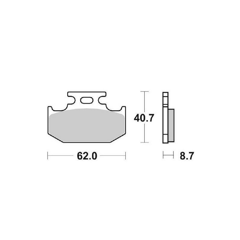 CERAMIC REAR BRAKE PADS SET SBS 632 HF YAMAHA MT-125 2021-2024