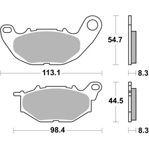 PASTILLAS DE FRENO DELANTERAS SINTERIZADAS SBS 931 HS YAMAHA MT-03 2022-2024