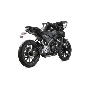 IMPIANTO DI SCARICO COMPLETO MIVV GP PRO YAMAHA MT-125 2021-2024, DEKAT BLACK PASSAGGIO ALTO