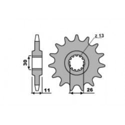 PIGNONE IN ACCIAIO PER CATENA 525 YAMAHA MT-09 2021-2022