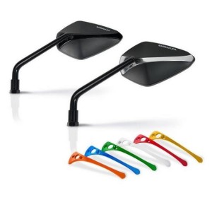 PAIR OF ALUMINUM INSERTS FOR BARRACUDA A-VERSION REAR-VIEW MIRRORS, GOLD