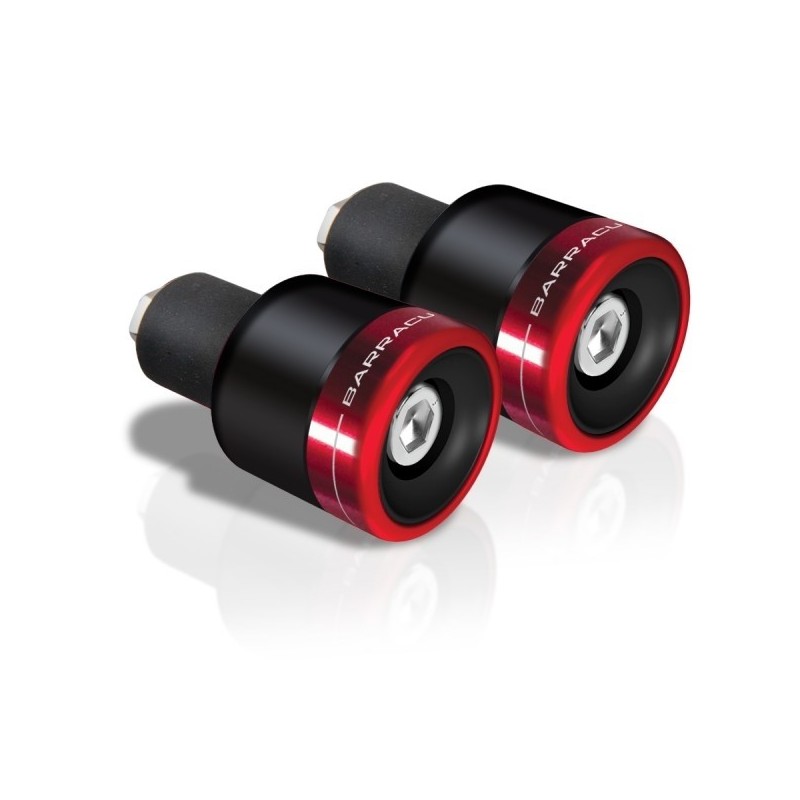 PAR ESTABILIZADORES DE MANILLAR BARRACUDA B-LUX UNIVERSAL PARA MANILLARES DIAM. INTERNO 17 MM ROJO