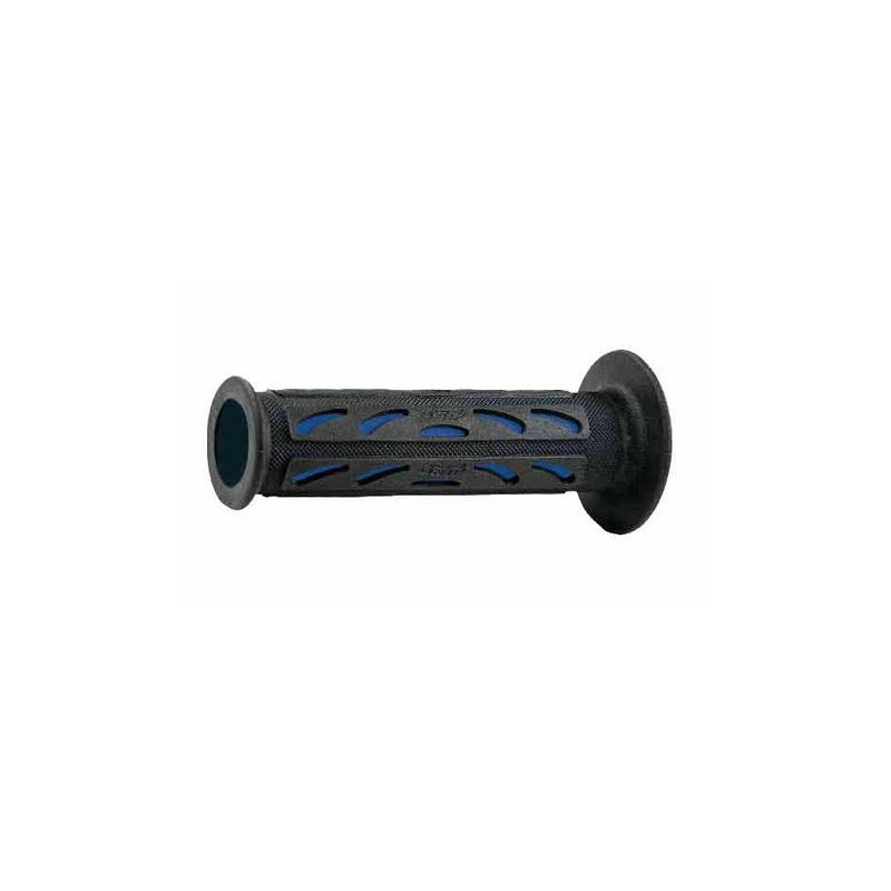 COPPIA MANOPOLE PROGRIP 724 FORATE AI LATI PER MOTO STRADALI, BLU