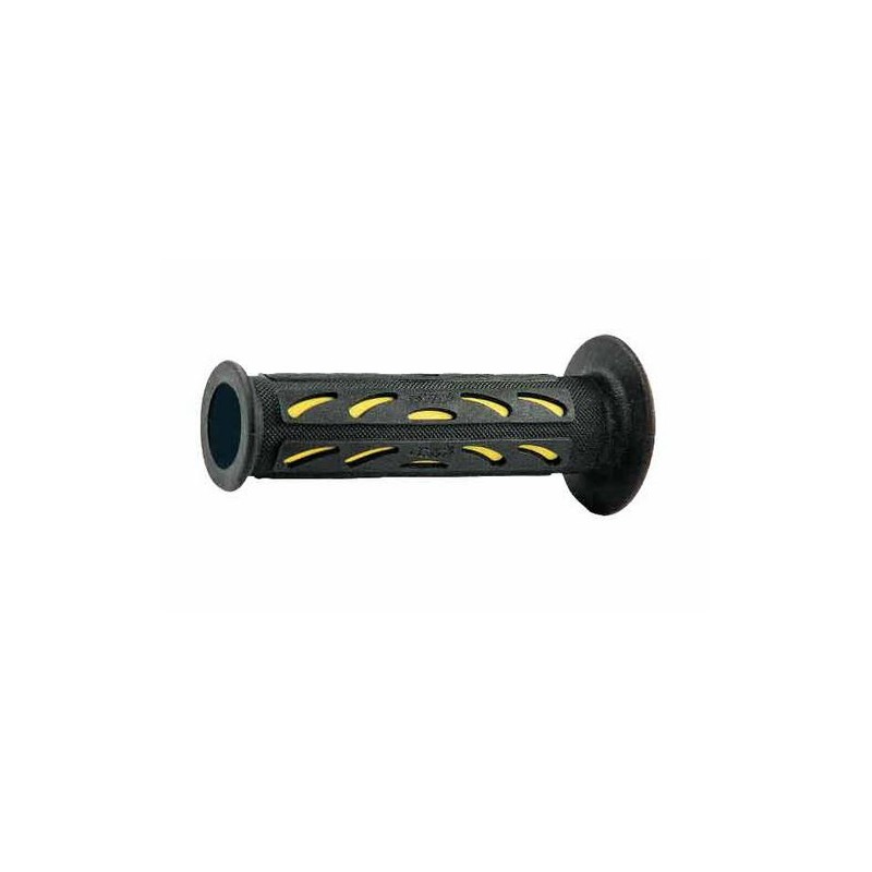 PAR DE PUÑOS PROGRIP 724 PERFORADOS EN LOS LADOS PARA MOTOS DE CARRETERA, AMARILLO