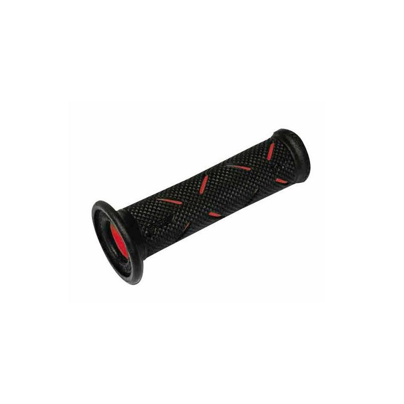 PAR DE PUÑOS PROGRIP 717 PERFORADOS EN LOS LADOS PARA MOTOS DE CARRETERA, ROJO