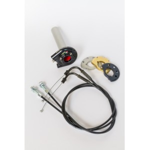 COMANDO GAS RAPIDO IN ERGAL COMPLETO DI CAVI SUZUKI GSX-R 600 2006-2007, NERO