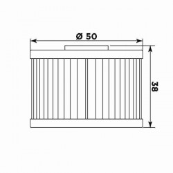 FILTRO OLIO HIFLO 112 HONDA XR 250 R 1996-2008, XR 250 R 1996-2004, XR 400 R 1996-2004, XR 600 2000-2001