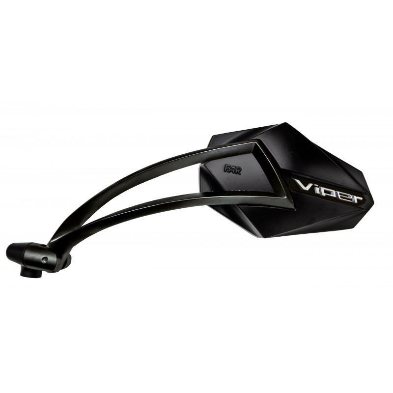 RIGHT REAR VIEW MIRROR FAR VIPER 2 UNIVERSAL FOR NAKED MOTORCYCLES, BLACK, APPROVED