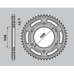 ALUMINIUM-KETTENRAD FÜR KETTE 520 TRIUMPH DAYTONA 675 2006-2015 Z 46