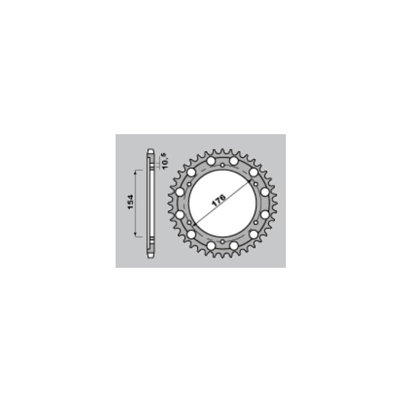 STAHL-KETTENRAD FÜR ORIGINALKETTE 525 HONDA CROSSRUNNER 800 2015-2020 Z 43