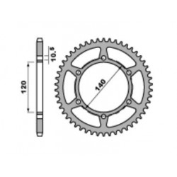 CORONA DE ACERO PARA CADENA 520 SUZUKI GSX-R 600 1998-2000, GSX-R 750 1996-1997 Z 44