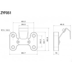 BLOQUE DE MANILLAR RIZOMA YAMAHA T-MAX 560 2022-2024