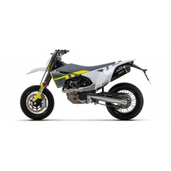 ARROW RACE-TECH EXHAUST HUSQVARNA 701 ENDURO 2021-2024, DARK ALUMINUM/CARBON, CATALYTIC