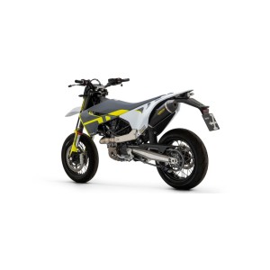 TERMINALE ARROW RACE-TECH HUSQVARNA 701 ENDURO 2021-2024, ALLUMINIO DARK/CARBONIO, CATALIZZATO