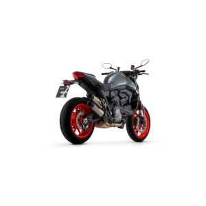 PAIR OF ARROW ROUND SIL EXHAUST DUCATI MONSTER 937 2021-2024, TITANIUM/CARBON, APPROVED