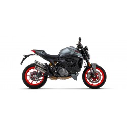 PAIR OF ARROW ROUND SIL EXHAUST DUCATI MONSTER 937 2021-2024, TITANIUM/CARBON, DEKAT