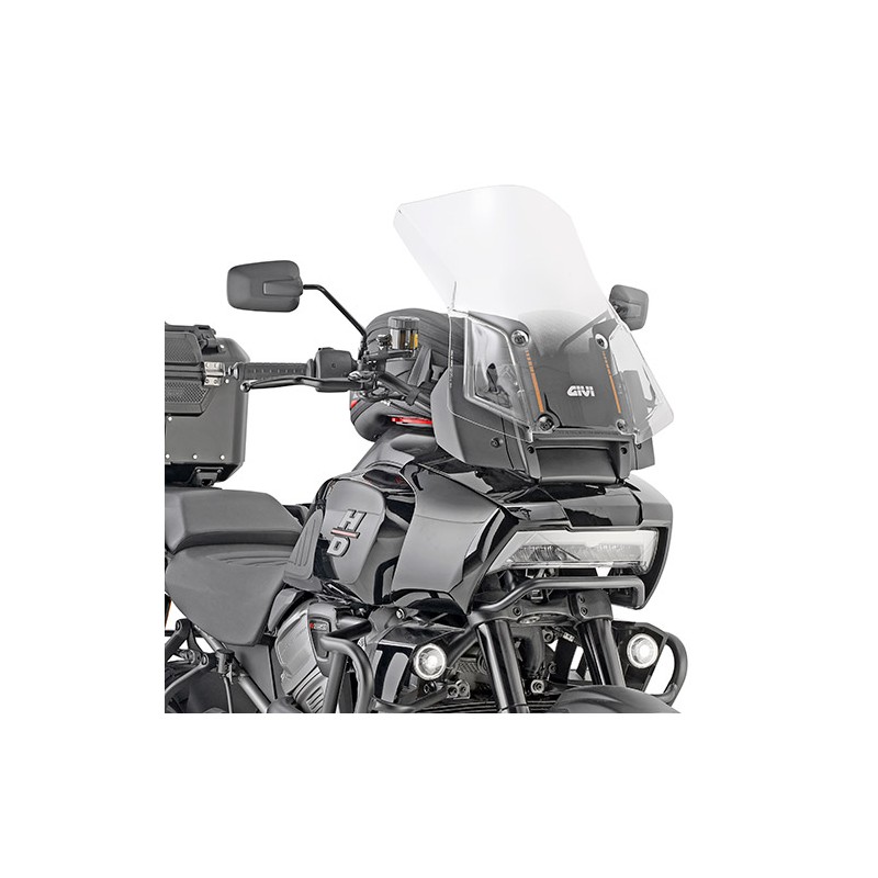 CUPOLINO GIVI TOURING HARLEY-DAVIDSON PAN AMERICA 1250 2021-2022, TRASPARENTE, CON KIT DI MONTAGGIO