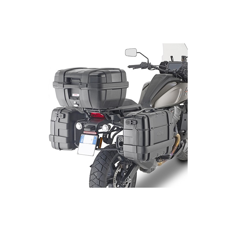 SPEZIFISCHER STAHLROHR-SEITENKOFFERTRÄGE GIVI PL ONE-FIT MONOKEY HARLEY-DAVIDSON PAN AMERICA 1250 2021-2024