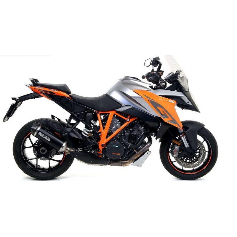 TERMINALE ARROW RACE-TECH KTM 1290 SUPER DUKE GT 2019-2020, ALLUMINIO DARK/CARBONIO, OMOLOGATO