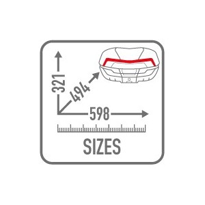 GIVI MAXIA 5 MONOKEY CASE, 58 LITERS, BLACK SILVER COVER