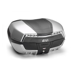 BAULETTO MONOKEY GIVI MAXIA 5, 58 LITRI,, NERO, COVER ALLUMINIO E CATADIOTTRO TRASPARENTE