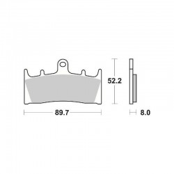 DUAL CARBON BREMSBELÄGE VORNE SBS 686 DC KAWASAKI ZX-6R 636 2002