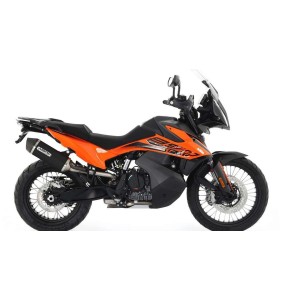 TERMINALE ARROW RACE-TECH KTM 890 ADVENTURE R 2023-2024, ALLUMINIO DARK/CARBONIO, OMOLOGATO