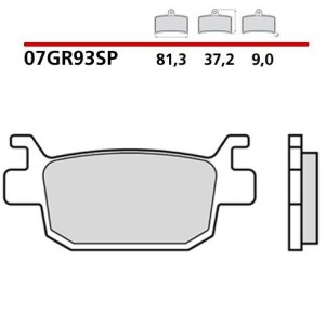 PASTILLAS DE FRENO TRASERO SINTERIZADAS BREMBO BENELLI TRK 502 X 2021-2024