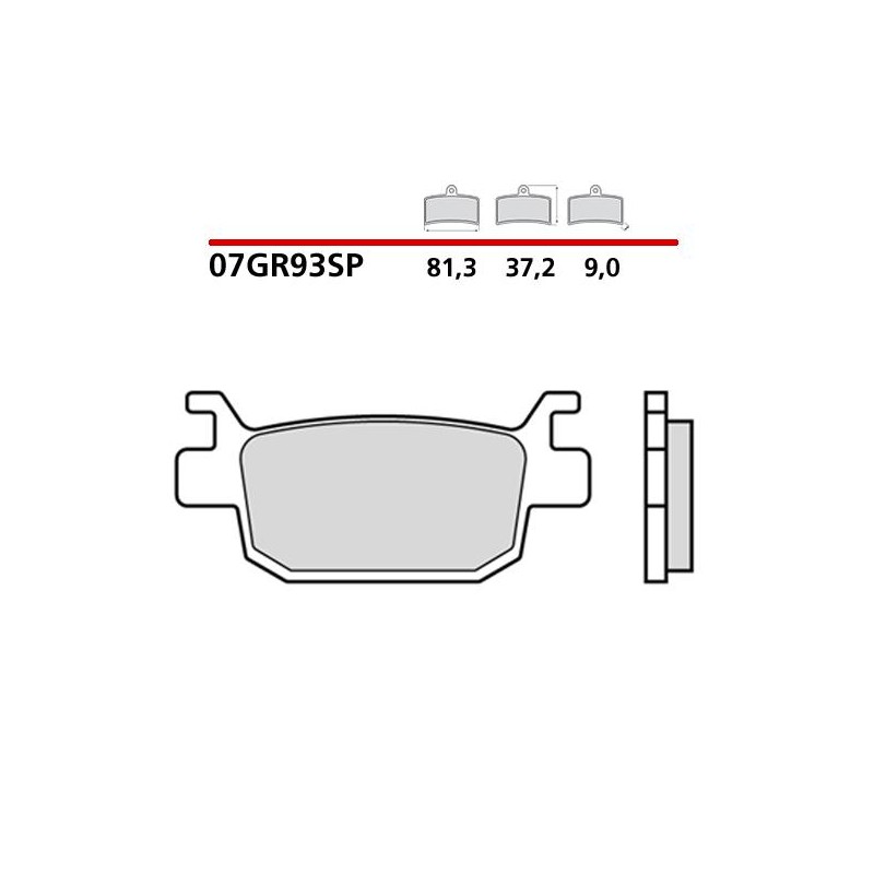BREMBO SINTERED BRAKE REAR PADS SET BENELLI TRK 502 X 2021-2024