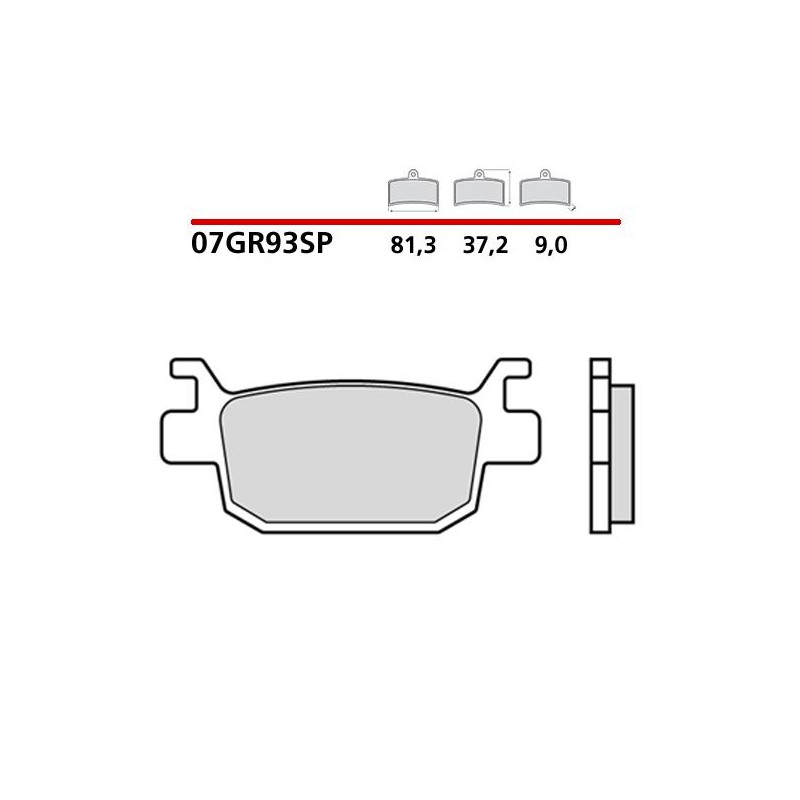 PASTILLAS DE FRENO TRASERO SINTERIZADAS BREMBO BENELLI LEONCINO 500 TRAIL 2022-2024