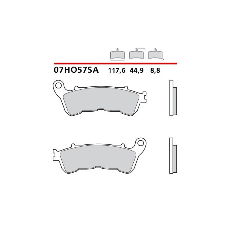 PASTILLAS DE FRENO DELANTERAS SINTERIZADAS BREMBO HONDA CROSSTOURER 1200 2012-2020 (COMPOUND SA)