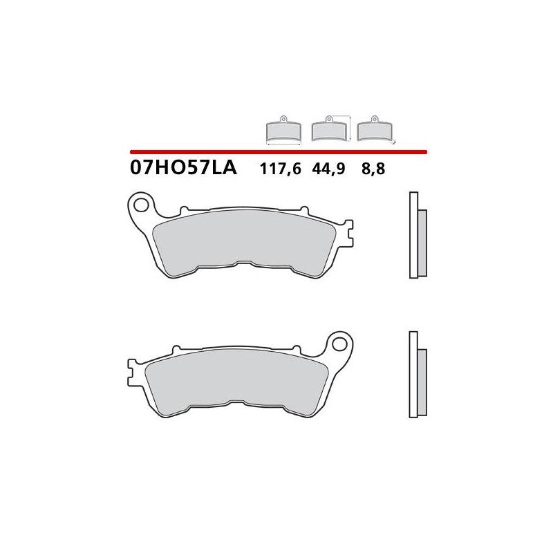 PASTILLAS DE FRENO DELANTERAS SINTERIZADAS BREMBO HONDA CROSSTOURER 1200 2012-2020 (COMPOUND LA)