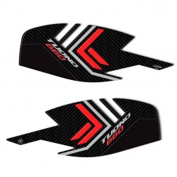 3D STICKERS TANK SIDE PROTECTIONS APRILIA TUONO 660, RED