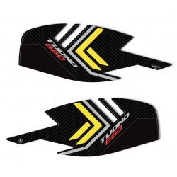 3D STICKERS TANK SIDE PROTECTIONS APRILIA TUONO 660, YELLOW