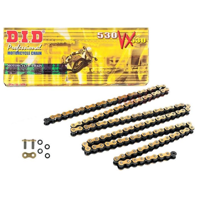 DID ROAD CHAIN 530 VX (G&B) 120 LINKS WITH X-RING