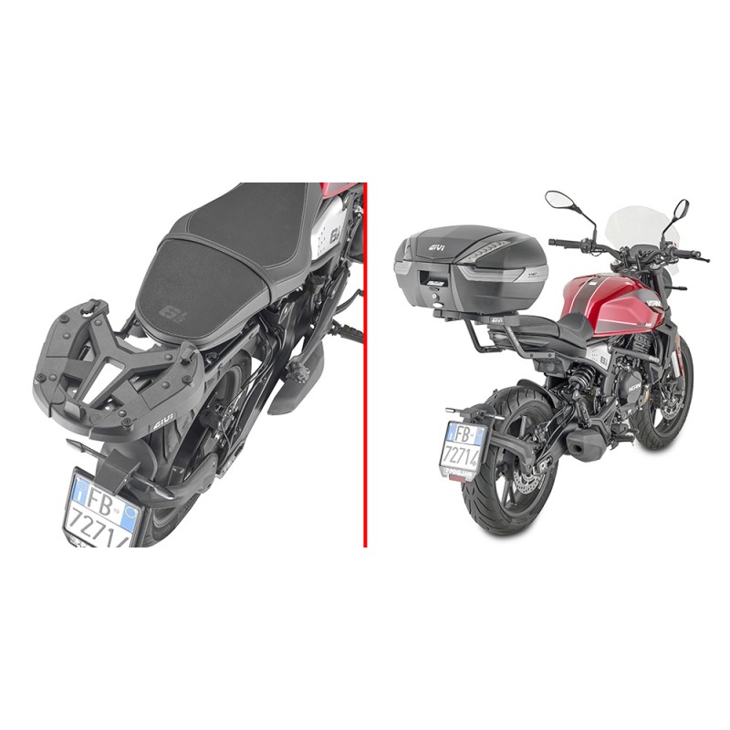 ADAPTADOR POSTERIOR GIVI PARA MALETA MONOKEY/MONOLOCK MOTO MORINI SEIEMMEZZO SCR 2022-2024