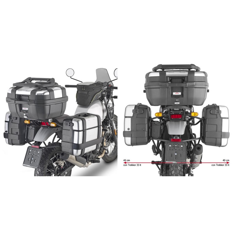 SPEZIFISCHER STAHLROHR-SEITENKOFFERTRÄGE GIVI FÜR KOFFER MONOKEY ROYAL ENFIELD HIMALAYAN 411 2021-2024