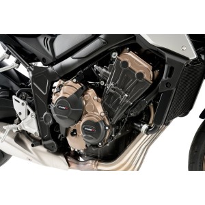 KIT PROTEZIONI CARTER MOTORE PUIG HONDA CB 650 R 2021-2023, NERO