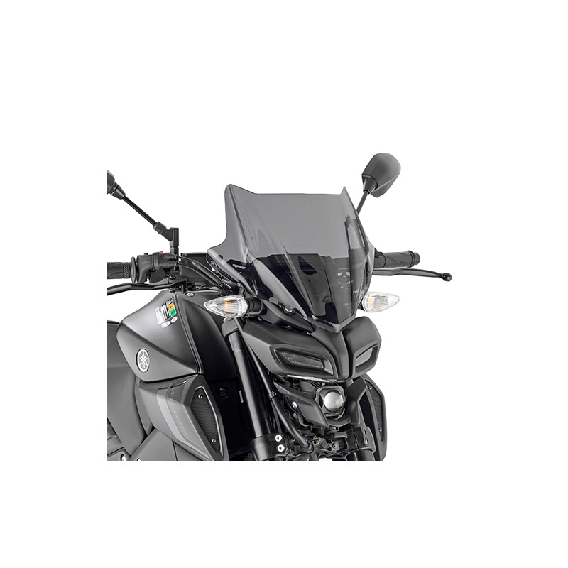 GIVI WINDSCREEN YAMAHA MT-125 2021-2024, GERAUCHT, MIT MONTAGESATZ