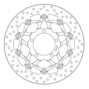 PAAR VORDERE BREMSSCHEIBEN BREMBO SERIE ORO TRIUMPH DAYTONA 675 2006-2012, STREET TRIPLE 675/R 2008-2012