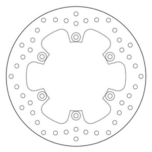 DISCO DE FRENO TRASERO BREMBO SERIE ORO YAMAHA FAZER 1000 2001-2005, MT-01 2005-2013