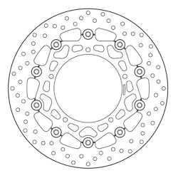 COPPIA DISCHI FRENO ANTERIORI BREMBO SERIE ORO YAMAHA FZ8 2010-2015