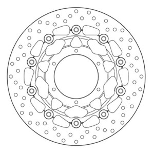 PAAR VORDERE BREMSSCHEIBEN BREMBO SERIE ORO HONDA CBF 600 N 2008-2010