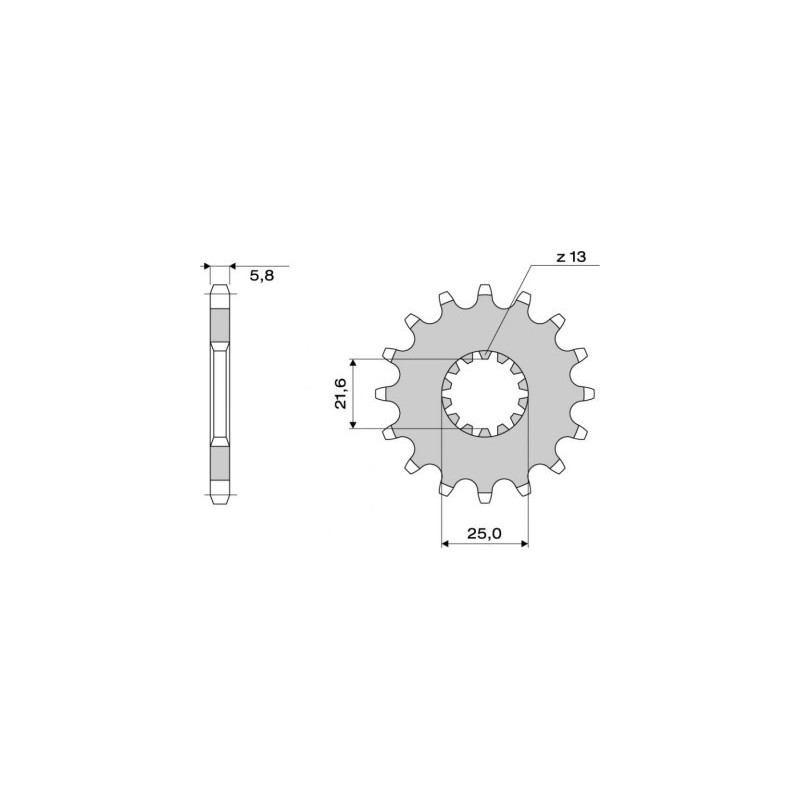 PIÑON DE ACERO PARA CADENA 520 MOTO MORINI X-CAPE 650 2022-2023