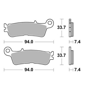 GESINTERTE BREMSBELÄGE VORNE SBS 965 SI YAMAHA YZ 250 2022-2023