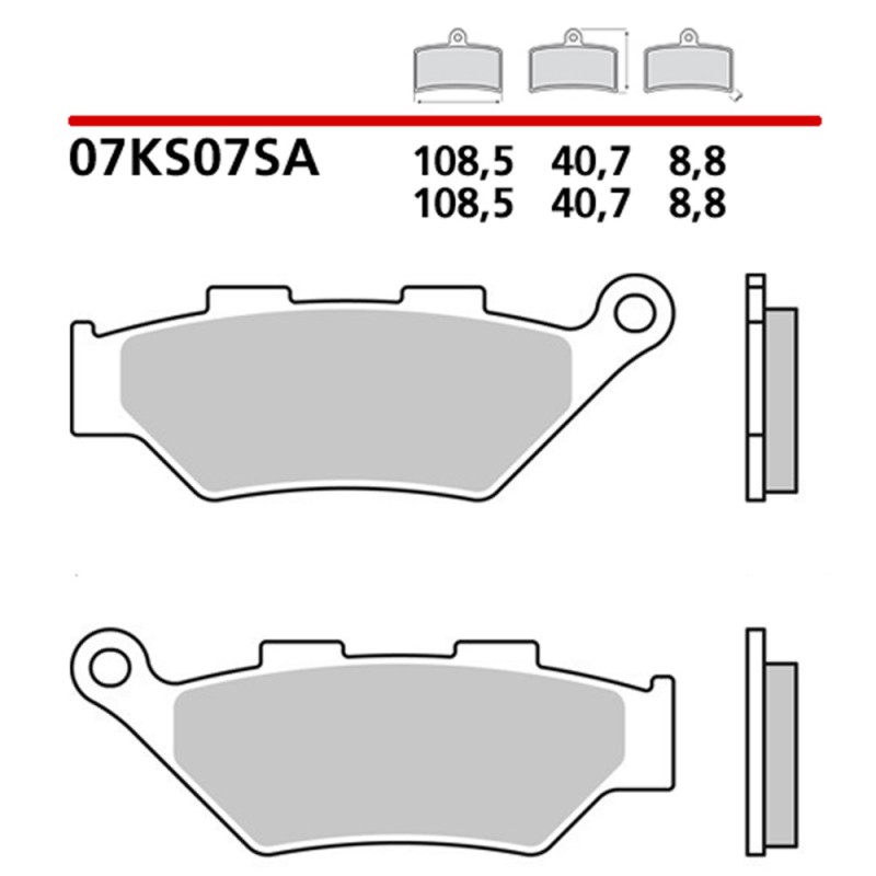 PASTILLAS DE FRENO DELANTERAS SINTERIZADAS BREMBO BENELLI LEONCINO 500 TRAIL 2022-2024 (COMPOUND SA)