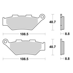 SINTERED FRONT BRAKE PADS SET SBS 983 HS BENELLI TRK 502 X 2018-2020