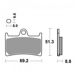 SET PASTIGLIE FRENO ANTERIORI RACING SBS 634 DS-2 YAMAHA XJR 1300 2015-2018